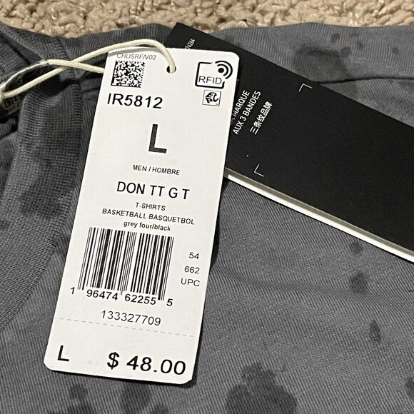 Donovan Mitchell Shirt Mens Large Grey Adidas Tie Dye Camo Tunnel D.O.M Spida - Picture 10 of 11